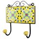 Yellow Light Green Floral Tiles Hooks